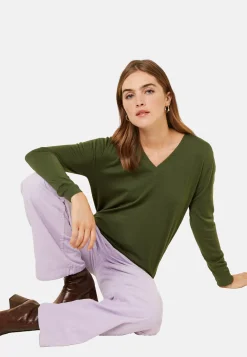 Maison Montagut Pulls>Pull Col V En Laine Merinos - Arya