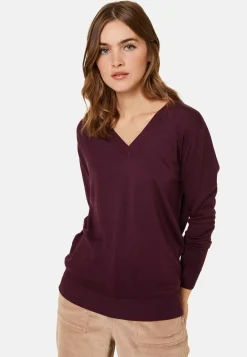 Maison Montagut Pulls>Pull Col V En Laine Merinos - Arya