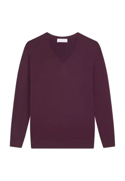 Maison Montagut Pulls>Pull Col V En Laine Merinos - Arya