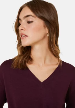 Maison Montagut Pulls>Pull Col V En Laine Merinos - Arya