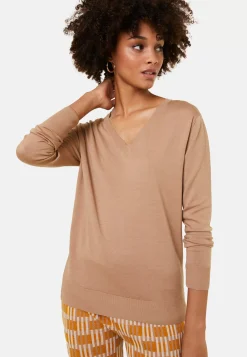 Maison Montagut Pulls>Pull Col V En Laine Merinos - Arya