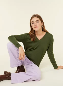 Maison Montagut Pulls>Pull Col V En Laine Merinos - Arya