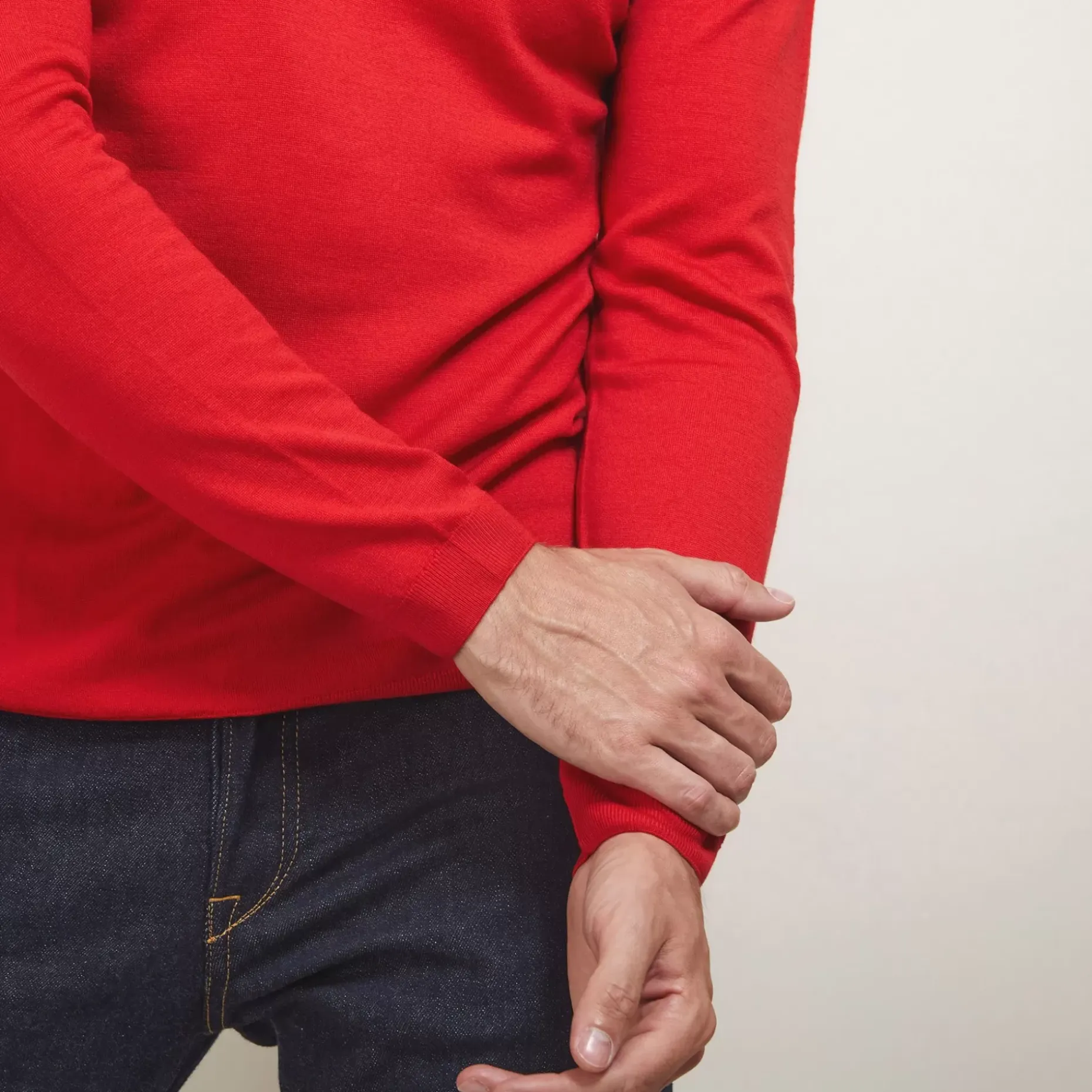 Maison Montagut Pulls>Pull Col V En Laine Merinos - Badyss