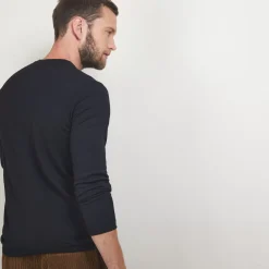 Maison Montagut Pulls>Pull Col V En Laine Merinos - Badyss
