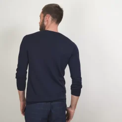 Maison Montagut Pulls>Pull Col V En Laine Merinos - Badyss