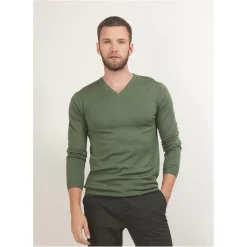 Maison Montagut Pulls>Pull Col V En Laine Merinos - Badyss