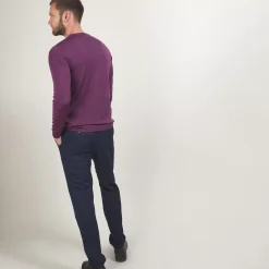 Maison Montagut Pulls>Pull Col V En Laine Merinos - Badyss