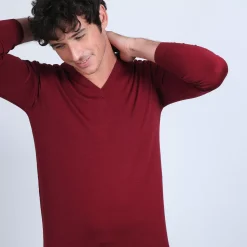 Maison Montagut Pulls>Pull Col V En Laine Merinos - Badyss