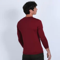 Maison Montagut Pulls>Pull Col V En Laine Merinos - Badyss