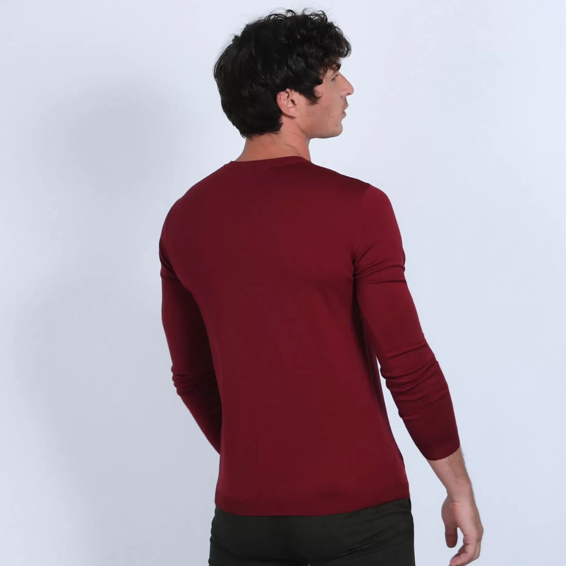 Maison Montagut Pulls>Pull Col V En Laine Merinos - Badyss