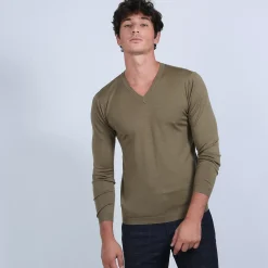 Maison Montagut Pulls>Pull Col V En Laine Merinos - Badyss