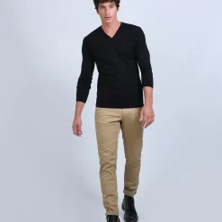 Maison Montagut Pulls>Pull Col V En Laine Merinos - Badyss