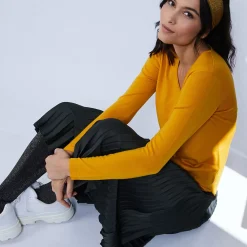 Maison Montagut Pulls>Pull Col V En Laine Merinos - Barbara