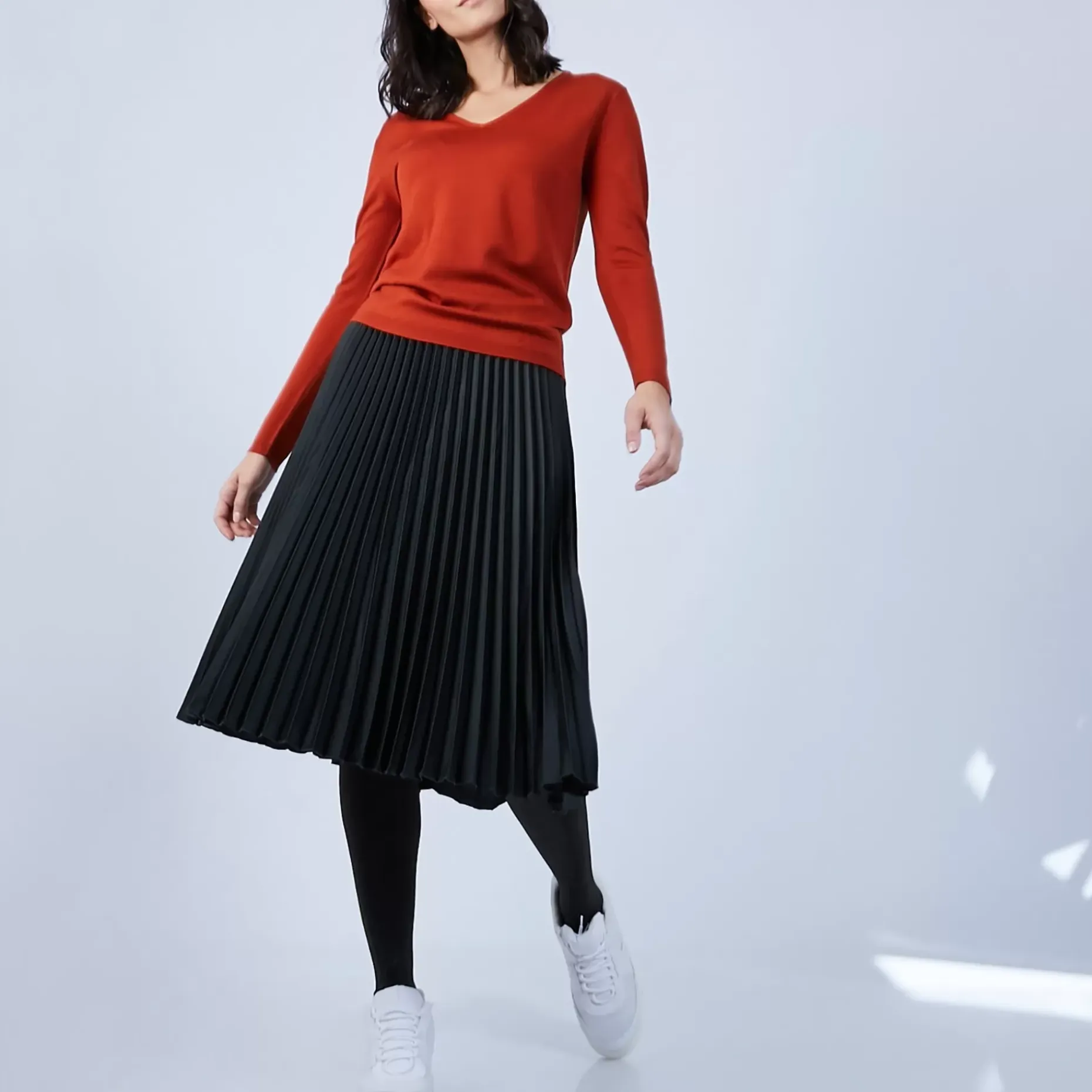 Maison Montagut Pulls>Pull Col V En Laine Merinos - Barbara