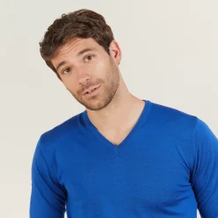 Maison Montagut Pulls>Pull Col V En Laine Merinos - Bibiane