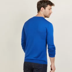 Maison Montagut Pulls>Pull Col V En Laine Merinos - Bibiane