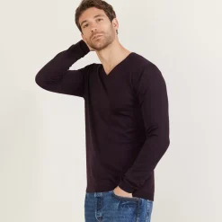 Maison Montagut Pulls>Pull Col V En Laine Merinos - Bibiane