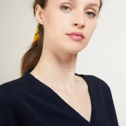 Maison Montagut Pulls>Pull Col V En Laine Merinos - Boule