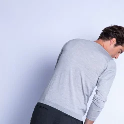 Maison Montagut Pulls>Pull Col V En Laine Merinos - Fox