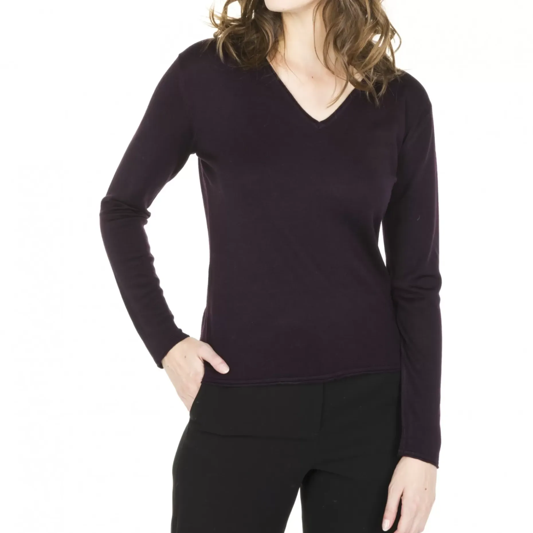 Maison Montagut Pulls>Pull Col V En Laine Merinos - Gallieni