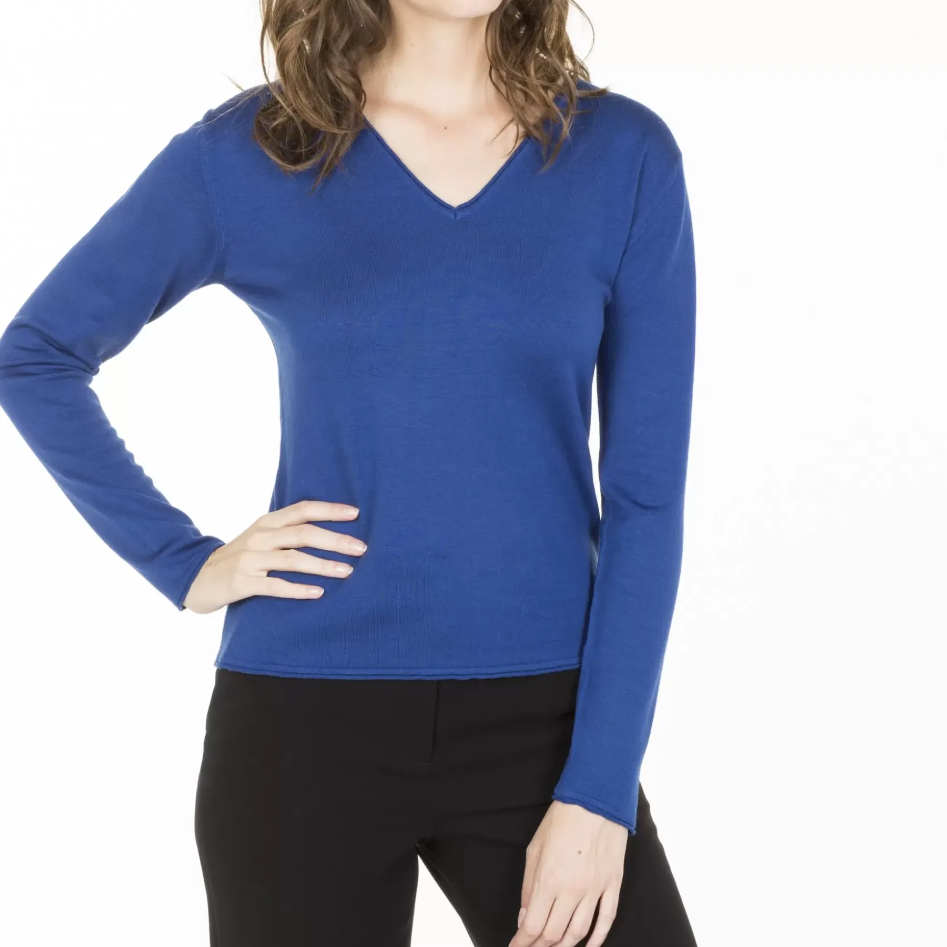 Maison Montagut Pulls>Pull Col V En Laine Merinos - Gallieni