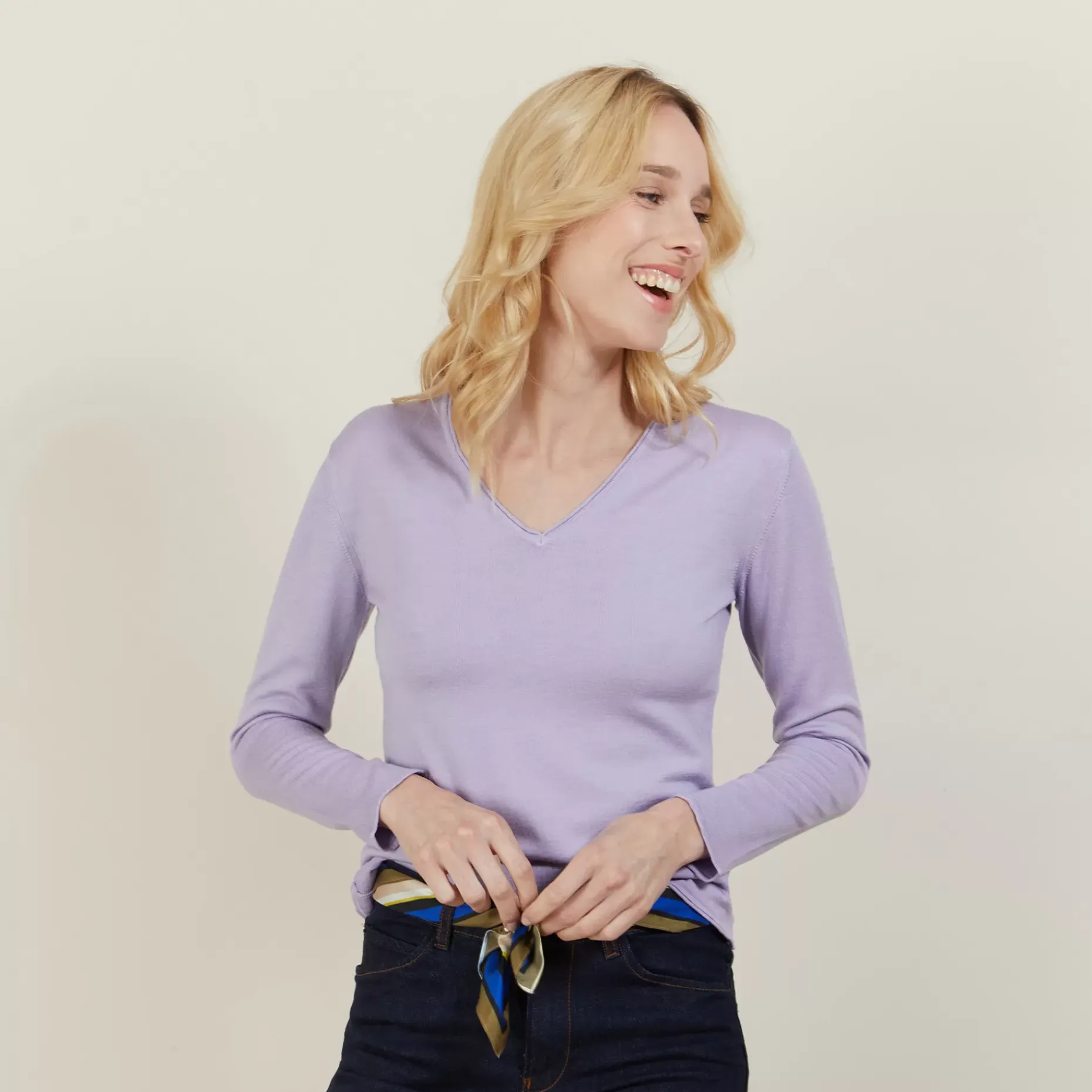 Maison Montagut Pulls>Pull Col V En Laine Merinos - Gallieni