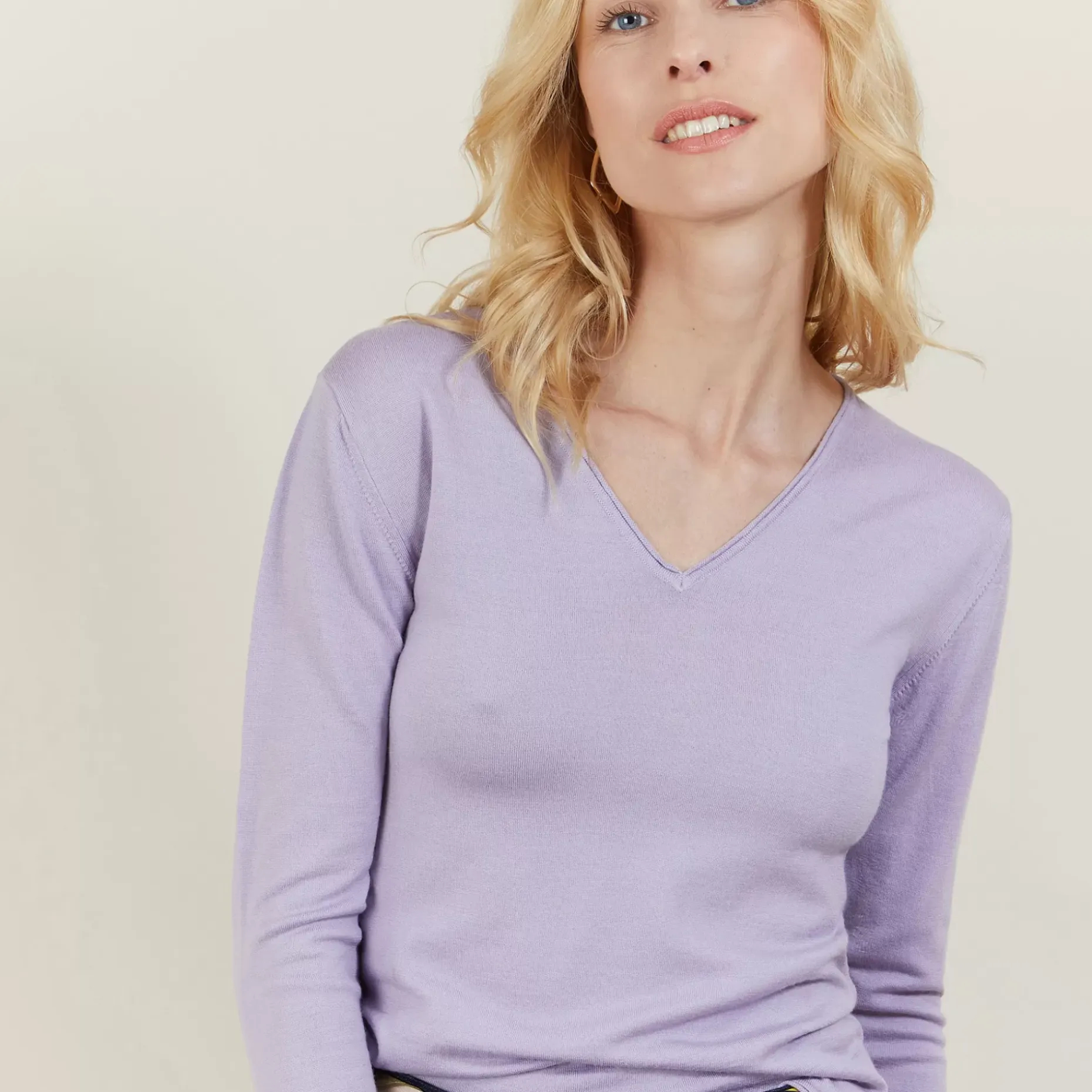 Maison Montagut Pulls>Pull Col V En Laine Merinos - Gallieni