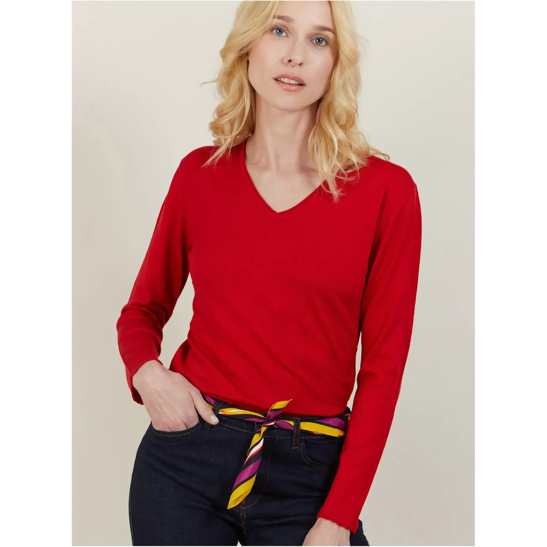Maison Montagut Pulls>Pull Col V En Laine Merinos - Gallieni