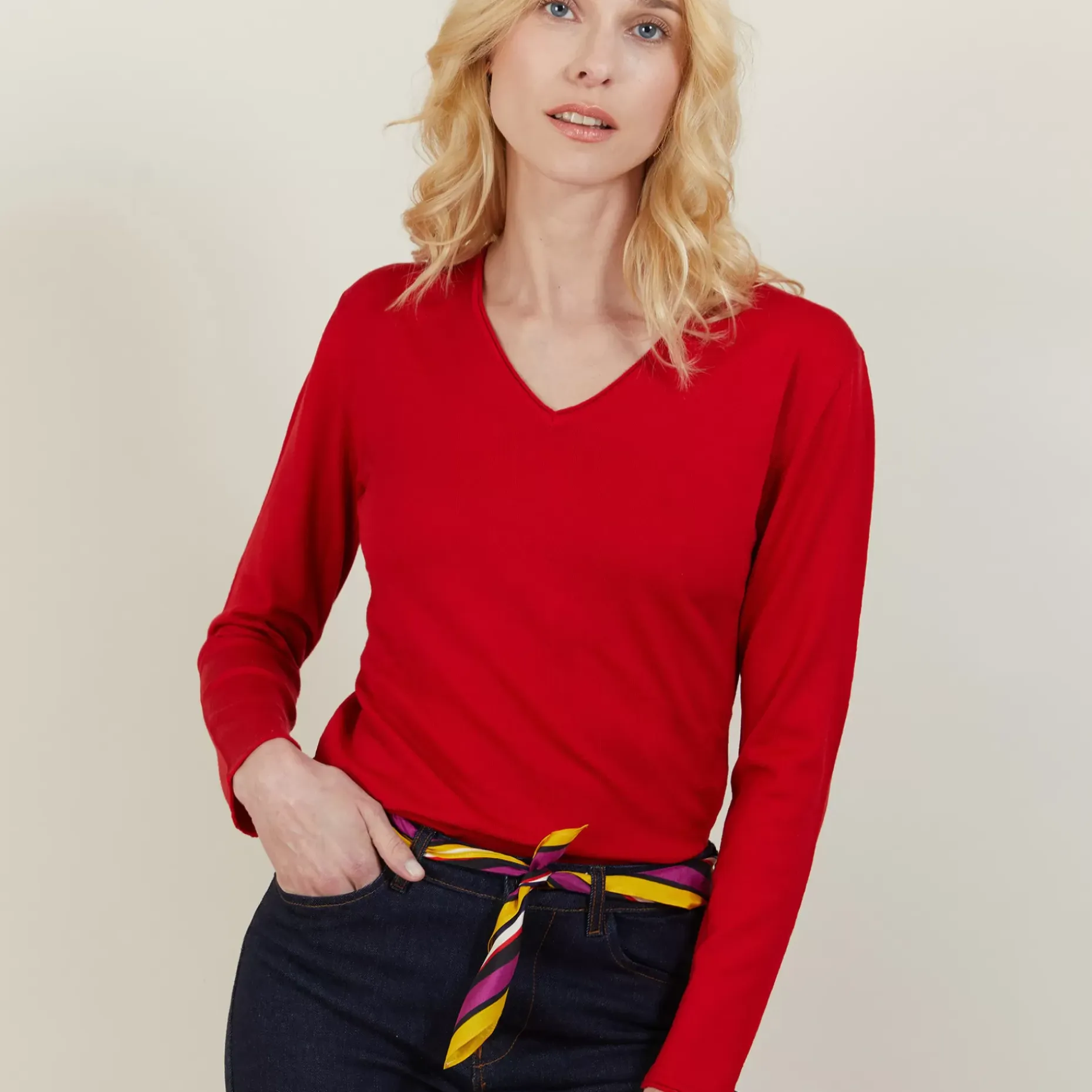 Maison Montagut Pulls>Pull Col V En Laine Merinos - Gallieni