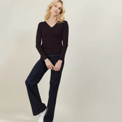 Maison Montagut Pulls>Pull Col V En Laine Merinos - Gallieni