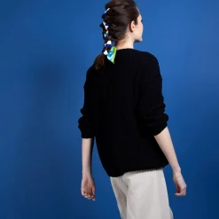 Maison Montagut Pulls>Pull Col V En Maille Cotelee - Bulle