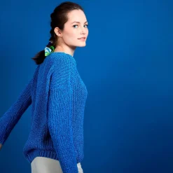 Maison Montagut Pulls>Pull Col V En Maille Cotelee - Bulle