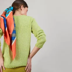 Maison Montagut Pulls>Pull Col V En Soie Coton Et Laine - Blovis
