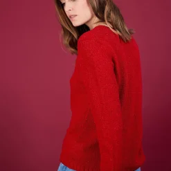 Maison Montagut Pulls>Pull Col V En Soie Coton Et Laine - Blovis