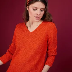 Maison Montagut Pulls>Pull Col V En Soie Coton Et Laine - Blovis