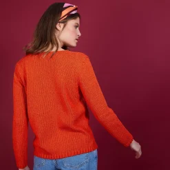Maison Montagut Pulls>Pull Col V En Soie Coton Et Laine - Blovis