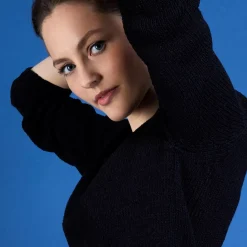 Maison Montagut Pulls>Pull Col V En Soie Coton Et Laine - Blovis