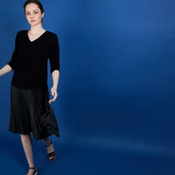 Maison Montagut Pulls>Pull Col V En Soie Coton Et Laine - Blovis