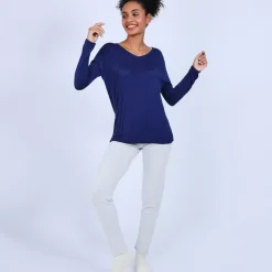 Maison Montagut Pulls>Pull Col V Oversize En Bambou Cachemire - Ornella