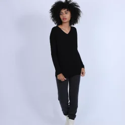Maison Montagut Pulls>Pull Col V Oversize En Bambou Cachemire - Ornella
