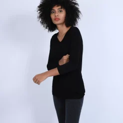 Maison Montagut Pulls>Pull Col V Oversize En Bambou Cachemire - Ornella