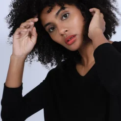 Maison Montagut Pulls>Pull Col V Oversize En Bambou Cachemire - Ornella