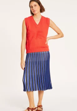 Maison Montagut Pulls>Pull Col V Sans Manches En Coton - Manon