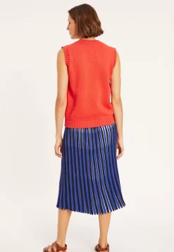 Maison Montagut Pulls>Pull Col V Sans Manches En Coton - Manon