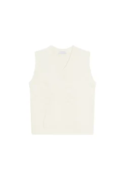 Maison Montagut Pulls>Pull Col V Sans Manches En Coton - Manon