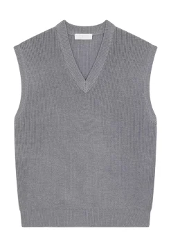 Maison Montagut Pulls>Pull Col V Sans Manches En Laine Merinos - Felipe