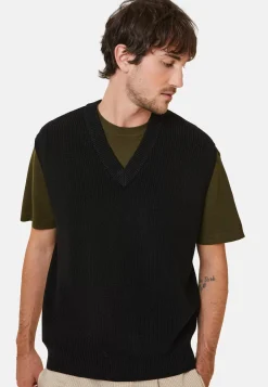 Maison Montagut Pulls>Pull Col V Sans Manches En Laine Merinos - Felipe