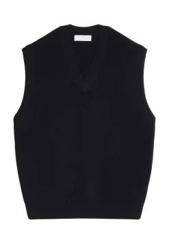 Maison Montagut Pulls>Pull Col V Sans Manches En Laine Merinos - Felipe