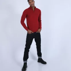 Maison Montagut Pulls>Pull Col Zippe En Cachemire 2 Fils - Blaise
