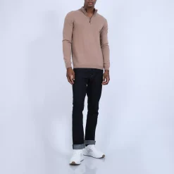 Maison Montagut Pulls>Pull Col Zippe En Cachemire 2 Fils - Blaise